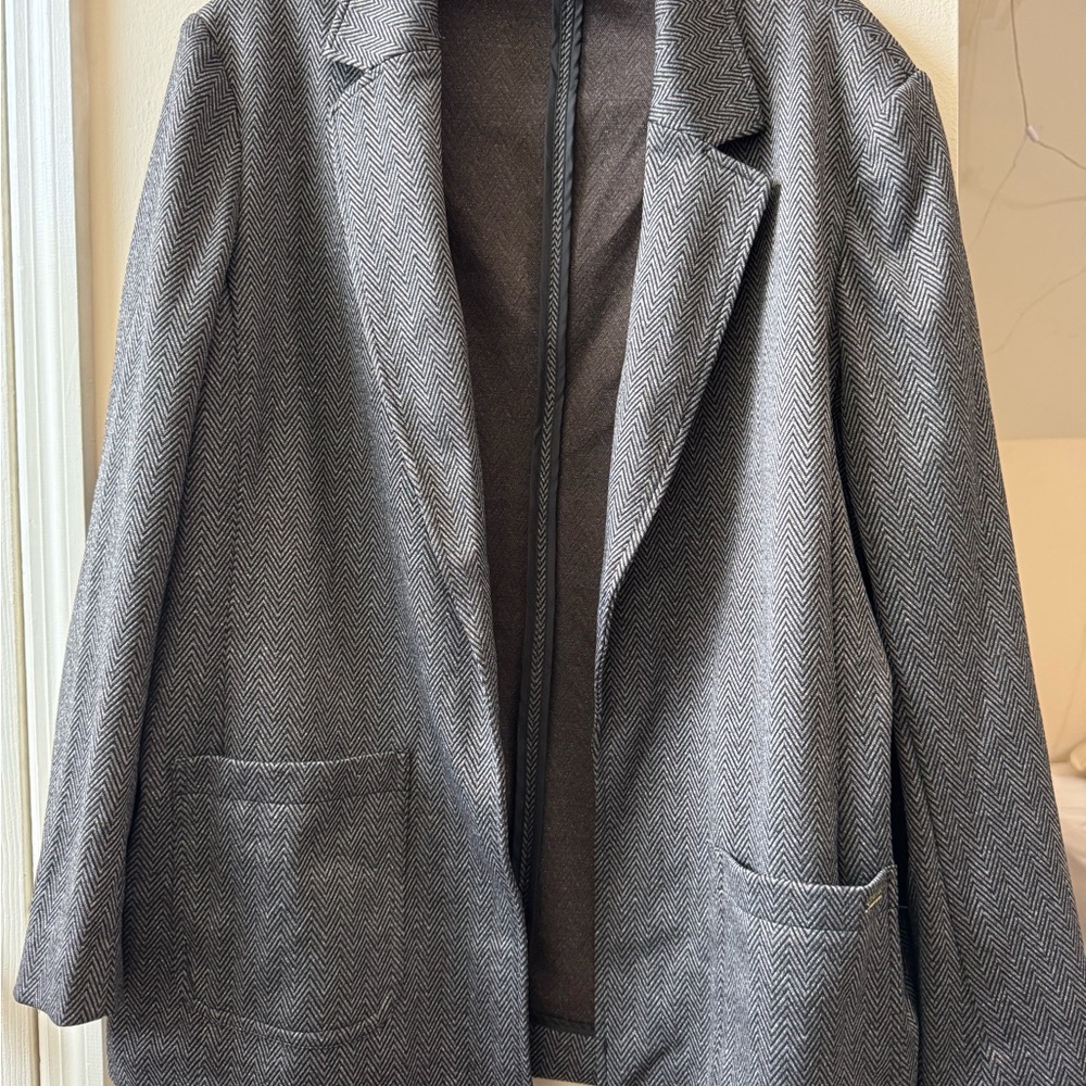 Ann Klein Herringbone Blazer